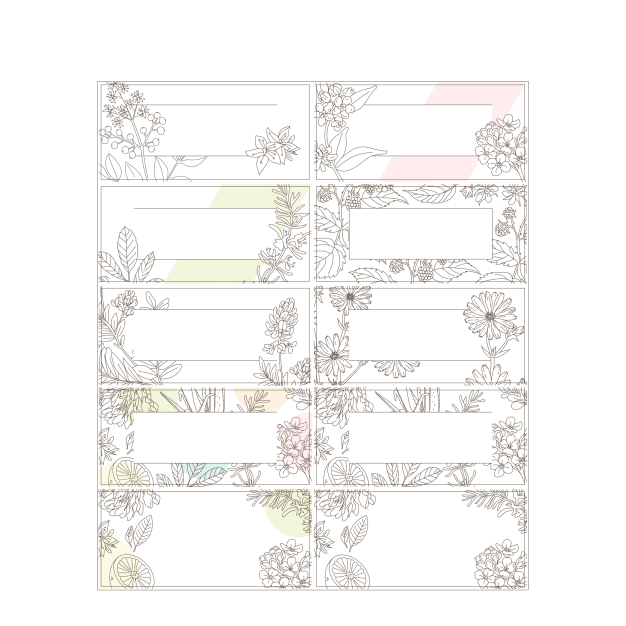 Etiquettes vierges grand format (lot de 10)