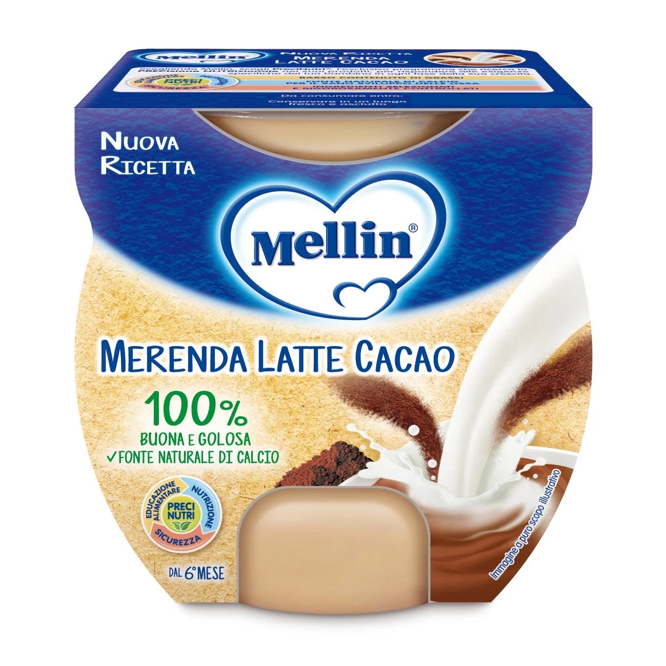 MELLIN Mellin Snack Leche Cacao 2X100G Papilla