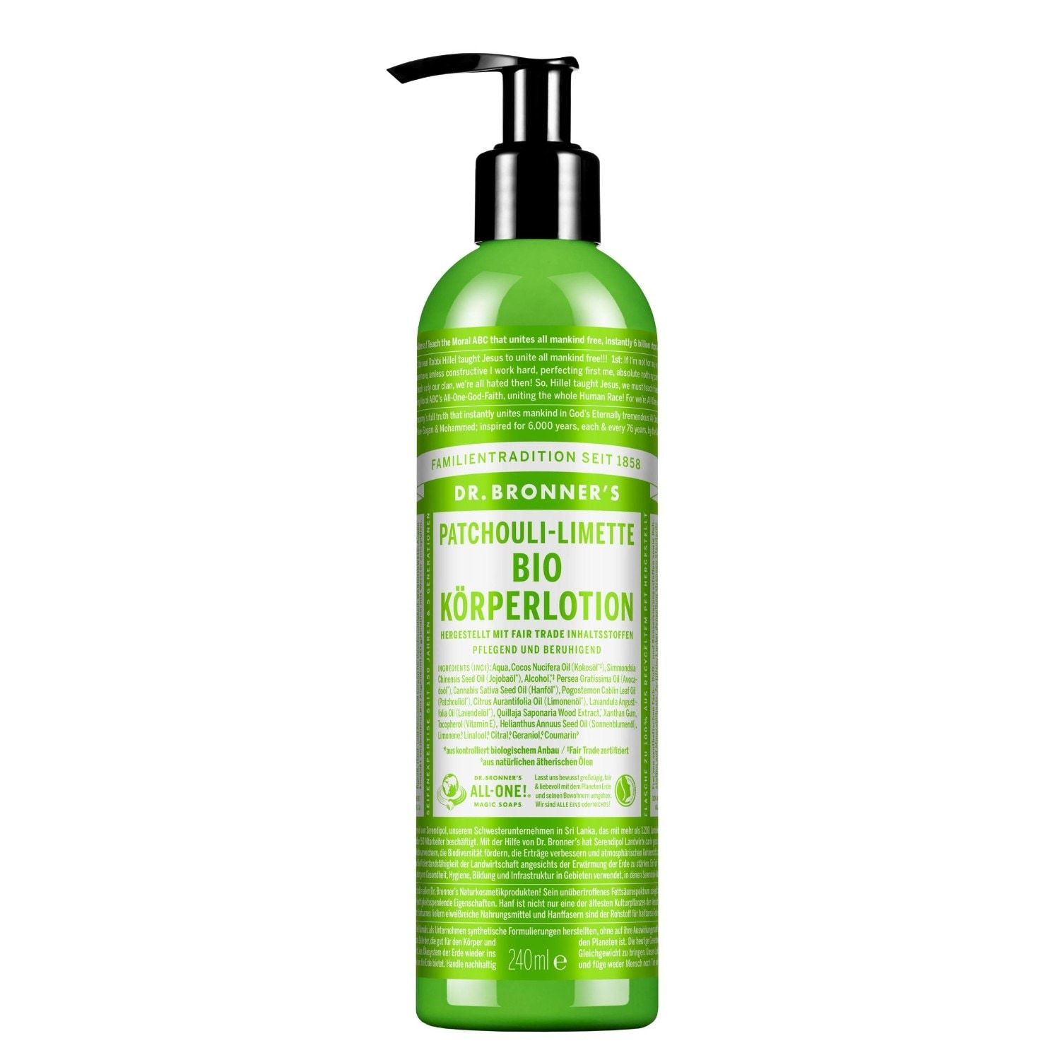 Dr. Bronner's losion za tijelo s pačulijem i limetom - 240 ml