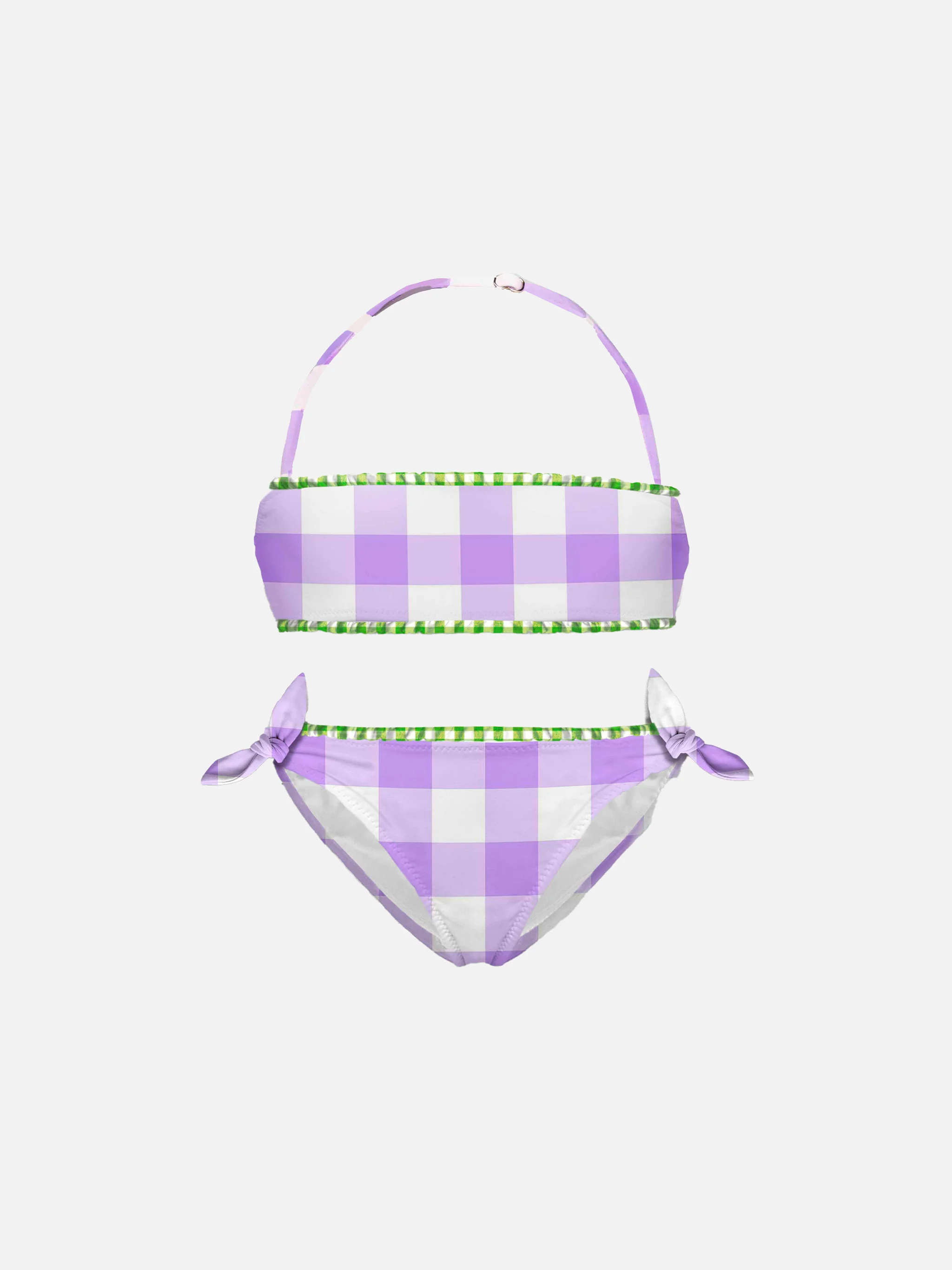 Babybikini tot geruite bralette