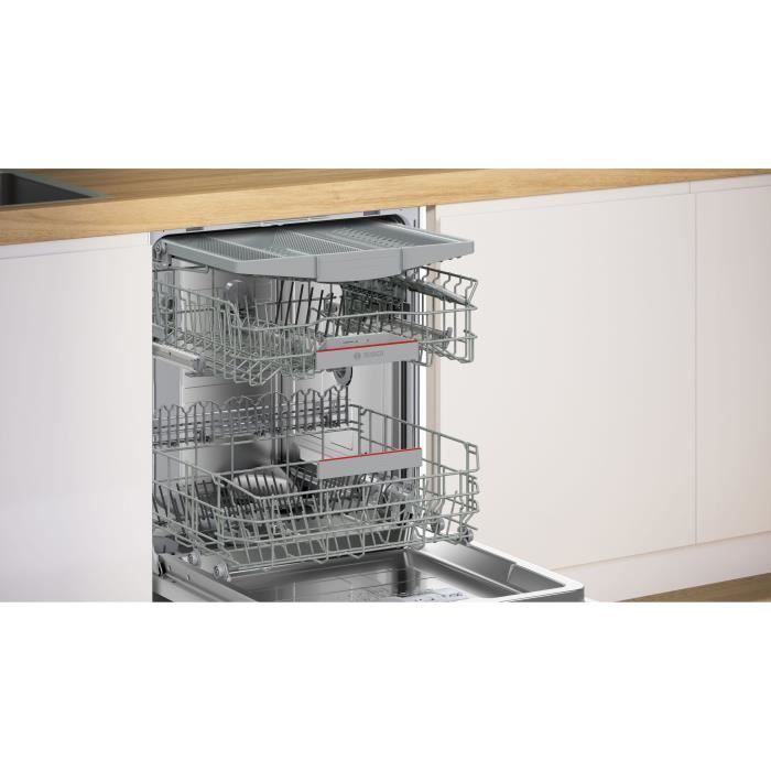 BOSCH SMI6ZCS10E SER6 Half-inbouwvaatwasser - 14 couverts - Inductie - 60 cm breed - 40 dB - Energieklasse B - Lade - Geborsteld staal