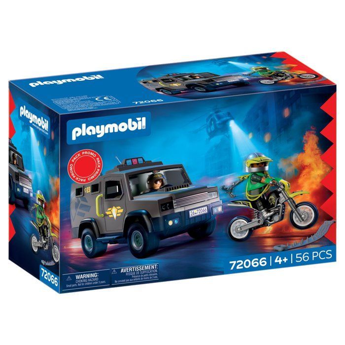 Playmobil 72066 Furgoneta de Intervención de Fuerzas Especiales, Acción en la Ciudad, Policía, Pack Promocional, 56 piezas, a partir de 4 años