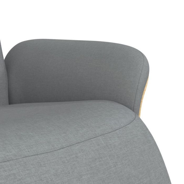 vidaXL Fauteuil inclinable avec repose-pieds gris clair tissu 356601