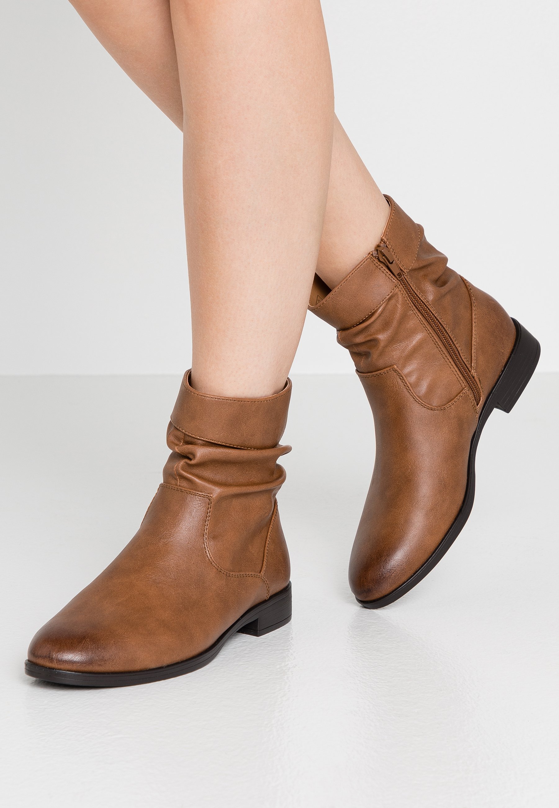 Anna Field Classic enkellaarsjes - cognac