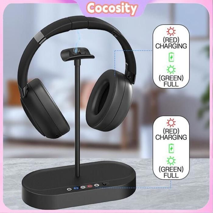 Auriculares inalámbricos Cocosity para TV con base de carga: transmisor integrado, Bluetooth 5.4, sonido estéreo HiFi, conectar y usar.