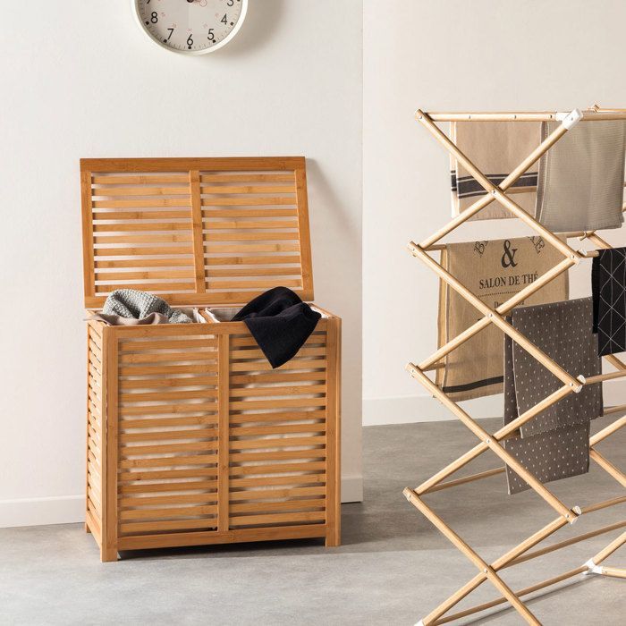 5five - 50L double laundry basket 