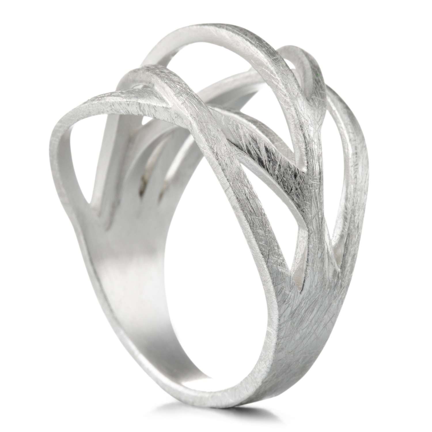 Heideman Bague Arcus couleur argentée polie