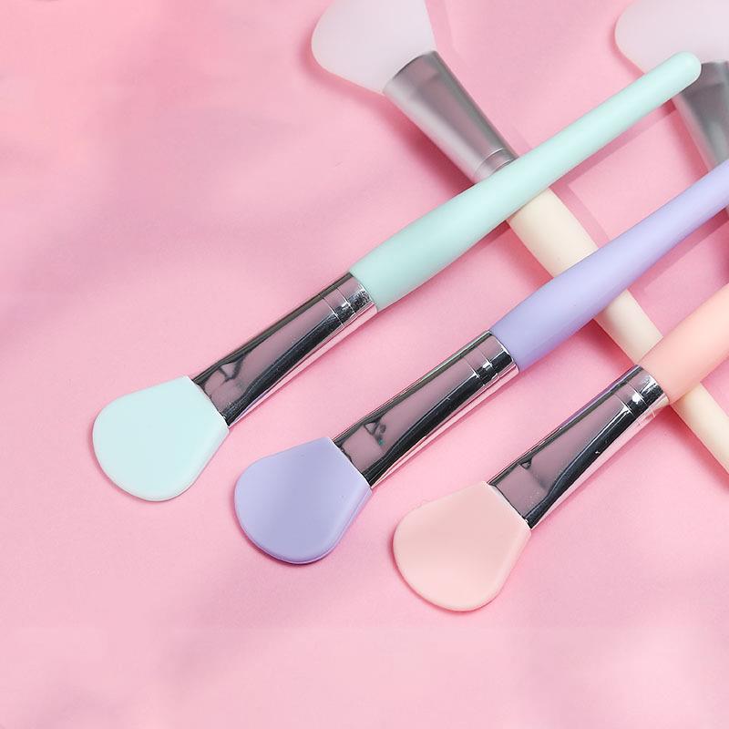 Waaiervormige siliconen gezichtsmaskerborstel voor dames, moddermasker mengborstel, make-upborstel, cosmetische beautytools voor huid- en gezichtsverzorging.
