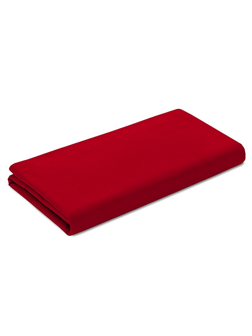 Effen plat laken - rood