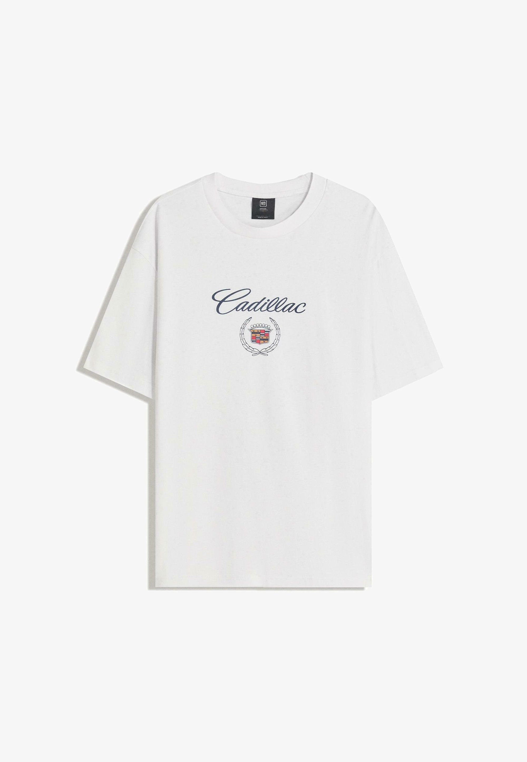 Bershka T-shirt a maniche corte con stampa CADILLAC - bianca