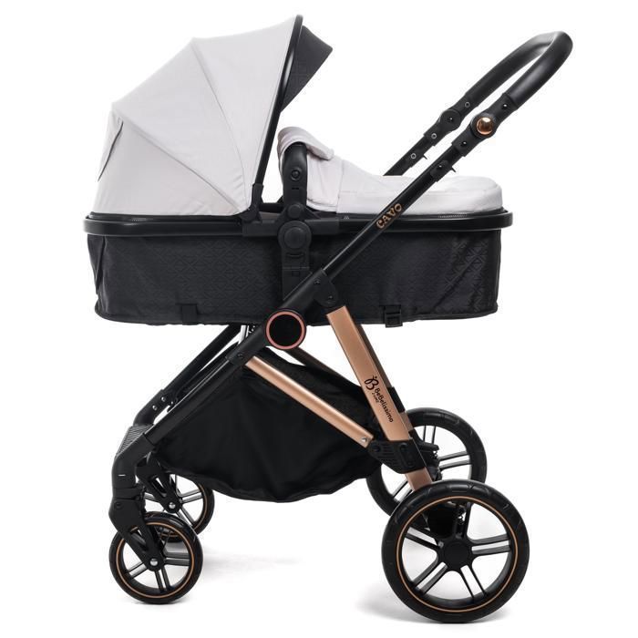 BEBELISSIMO – 3-in-1-Reisesystem – CAVO 0+ Autositz – Babywanne – Ab Geburt – Bis 22 kg – Beige