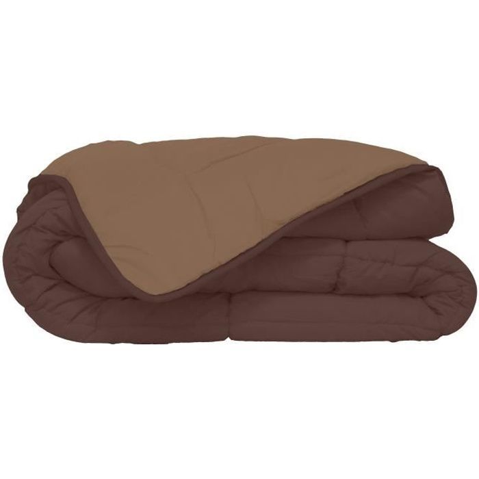 CALGARY - Warm Microfiber Duvet 400g/m² - Choco & Mocha - 200 x 200 cm