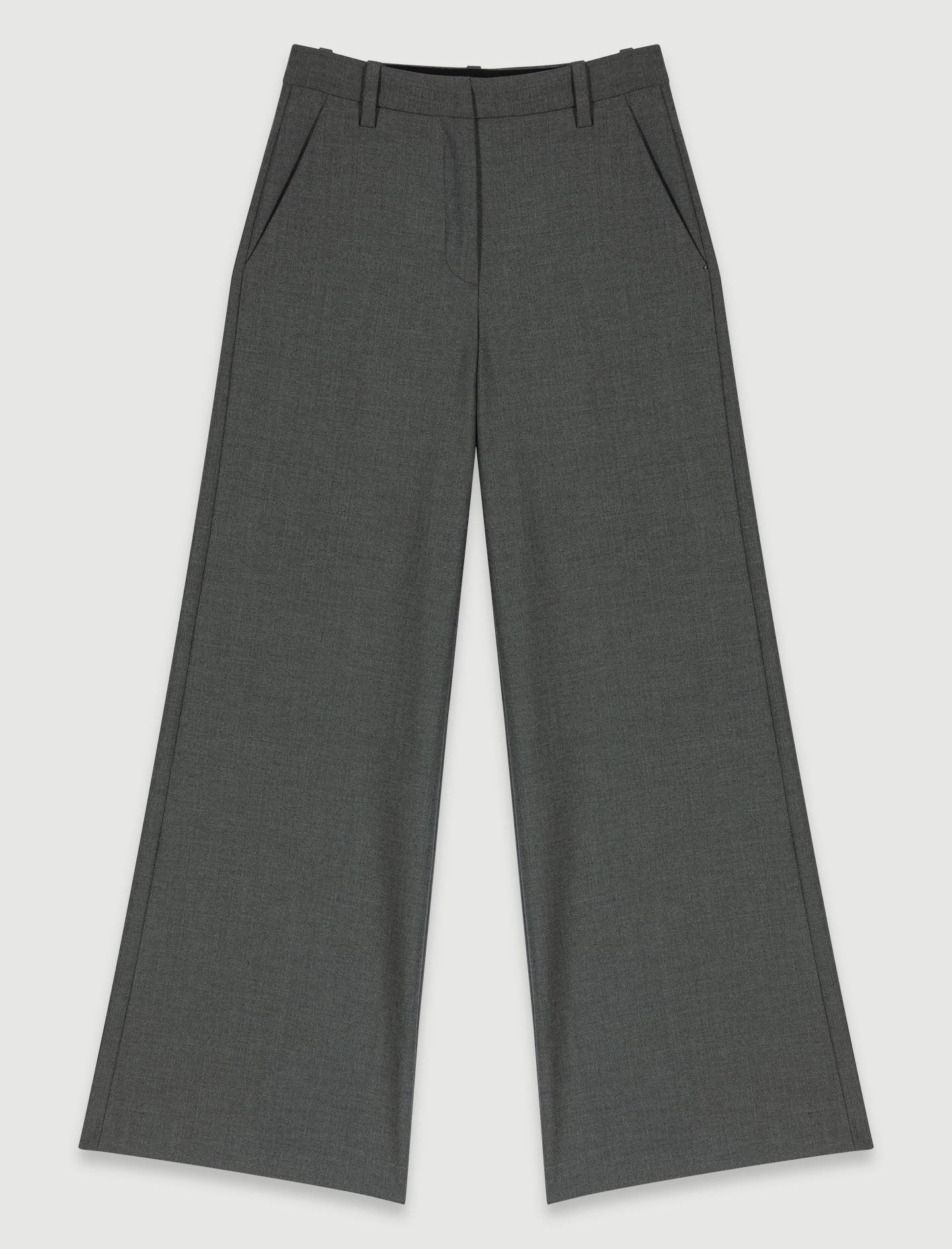 Broek met wijde pijpen - Grijs
