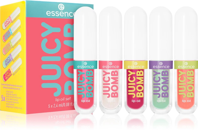 darilni set za ustnice essence Juicy Bomb Lip Oil Set