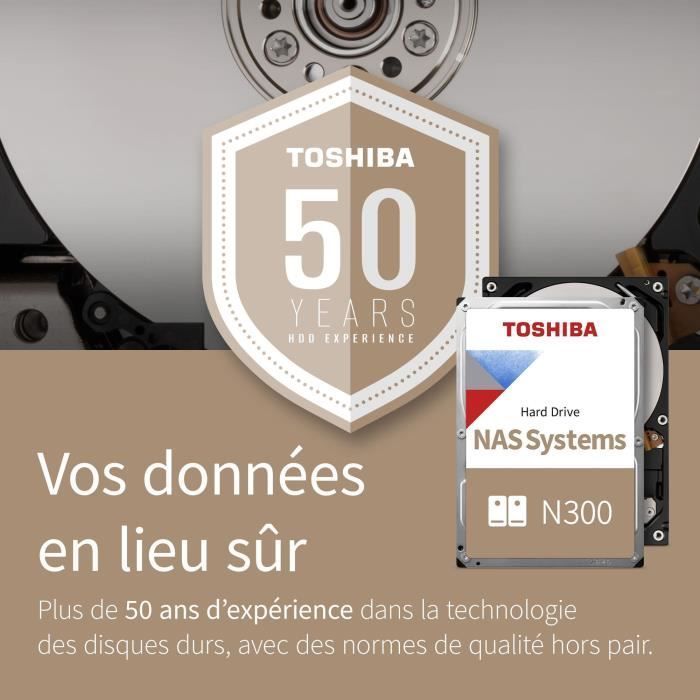 Disco rigido interno - TOSHIBA - NAS N300 - 14 TB - 7200 RPM - Elevata affidabilità - RAID