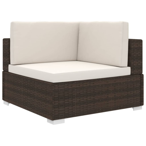 Siedzisko narożne Brąz Technorattan sofa narożna vidaXL