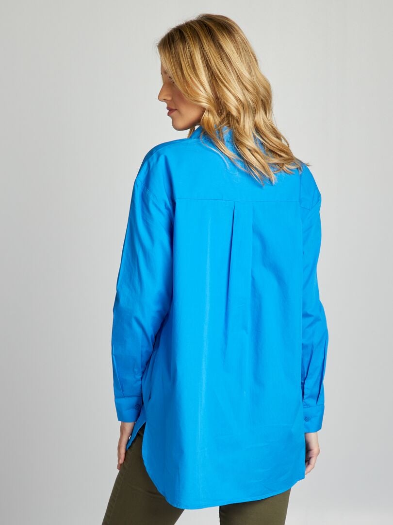 Oversized zwangerschapsshirt - BLAUW