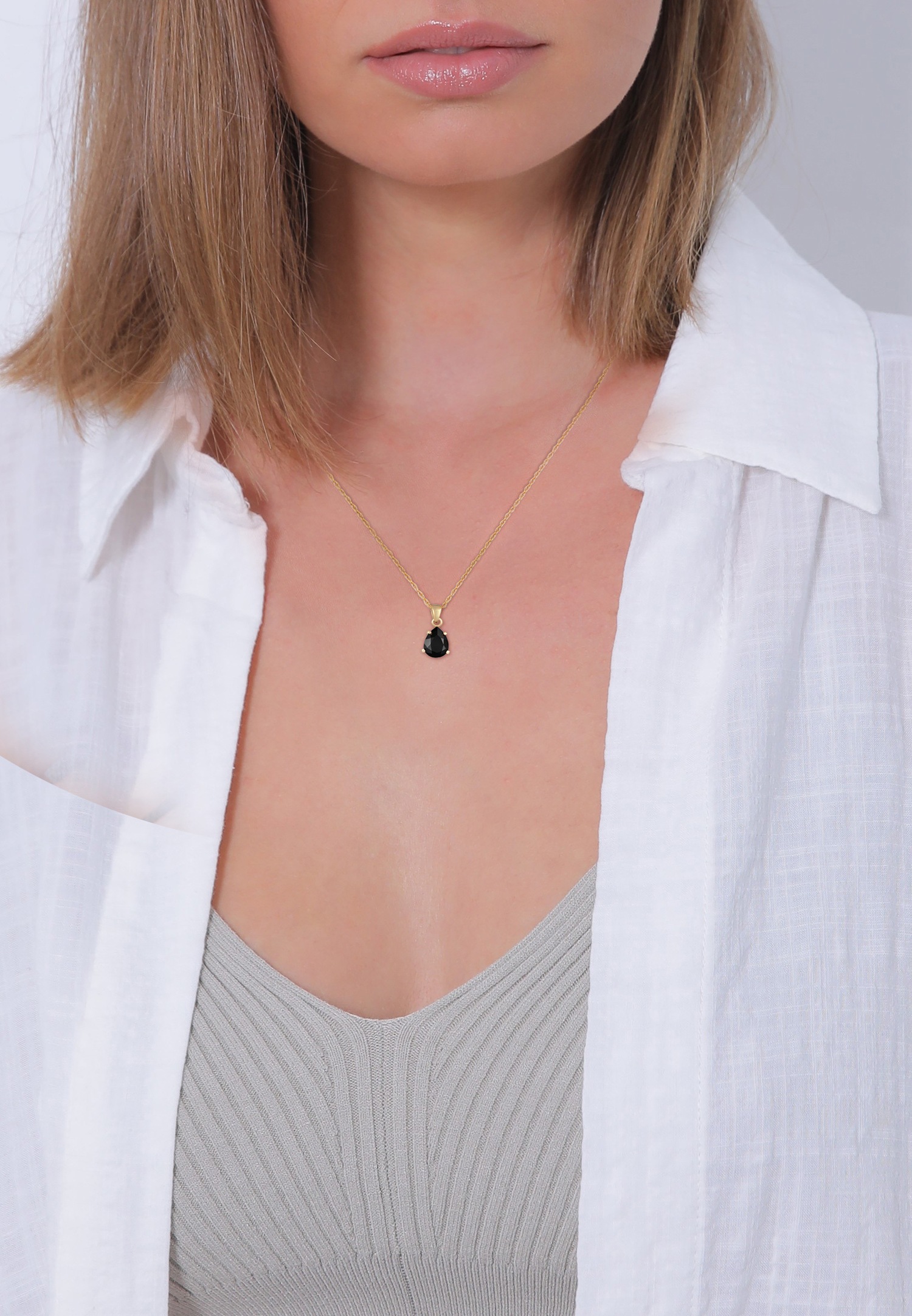 Elli PREMIUM Elli PREMIUM Collier Femmes Goutte pendentif élégant avec cristal de verre en argent sterling 925 plaqué or