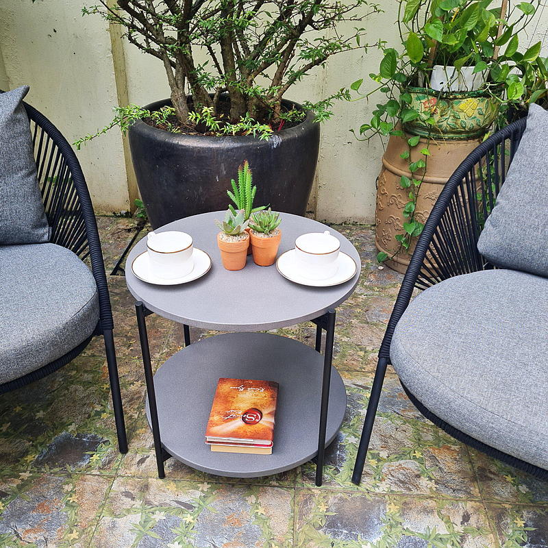 Mesa auxiliar para el hogar ø 51x47 cm 2 tableros de fibrocemento