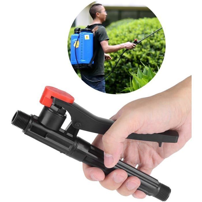 Mango de pulverizador de mochila, interruptor de pulverización con bloqueo automático, manguera de jardín, pistola pulverizadora, accesorios de jardín