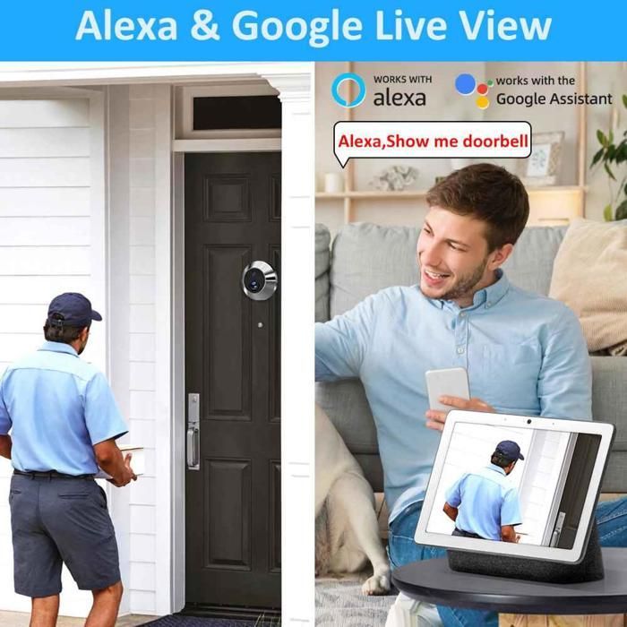 Videoportero inteligente WiFi con cámara de 3 MP y 4,3 pulgadas, gran angular de 140°, visión nocturna PIR, batería de 5000 mAh, compatible con smartphones Tuya, seguridad para el hogar.