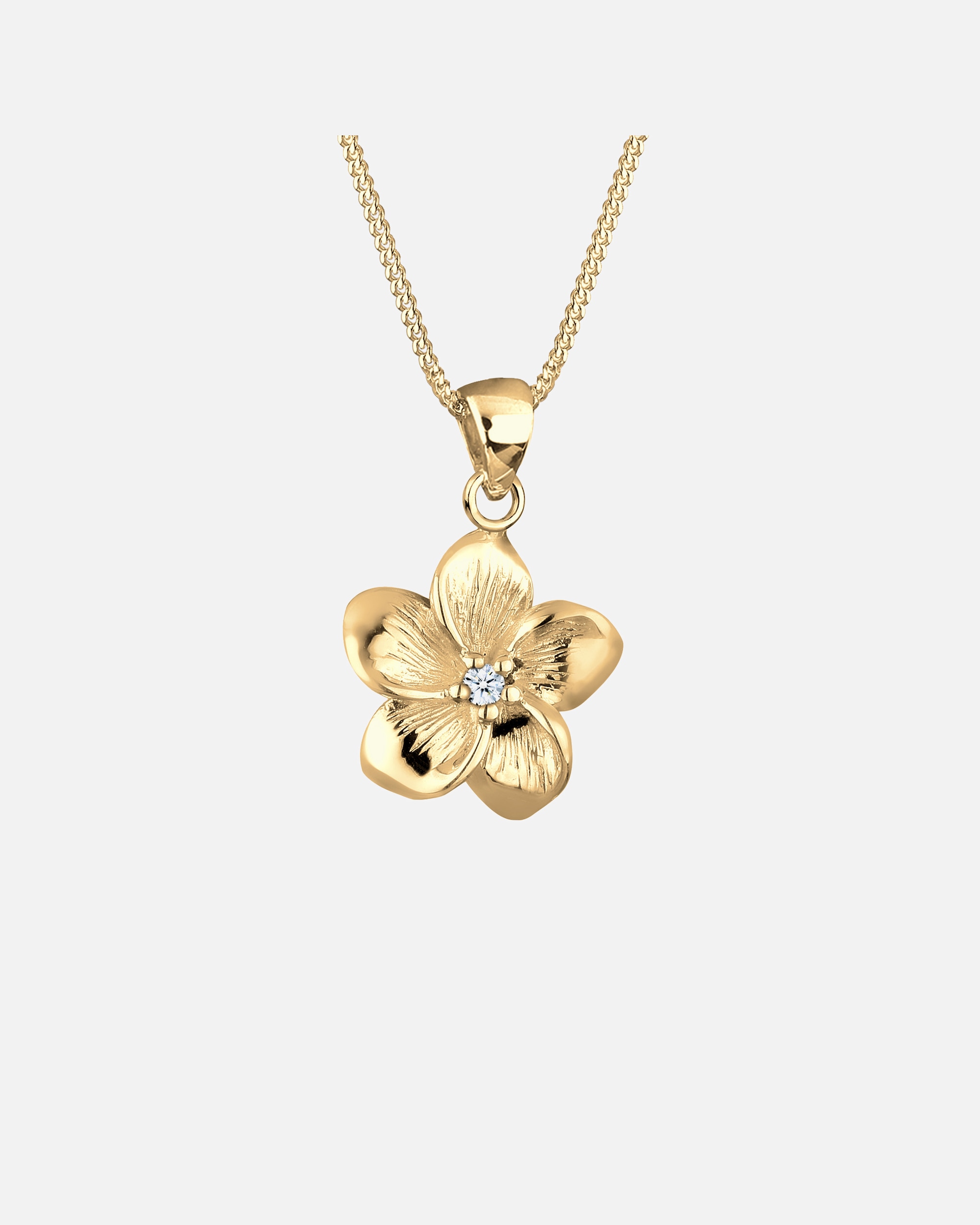 Elli DIAMONDS Femmes Fleur de Frangipanier avec Diamant (0.03 ct ) en Argent Sterling 925