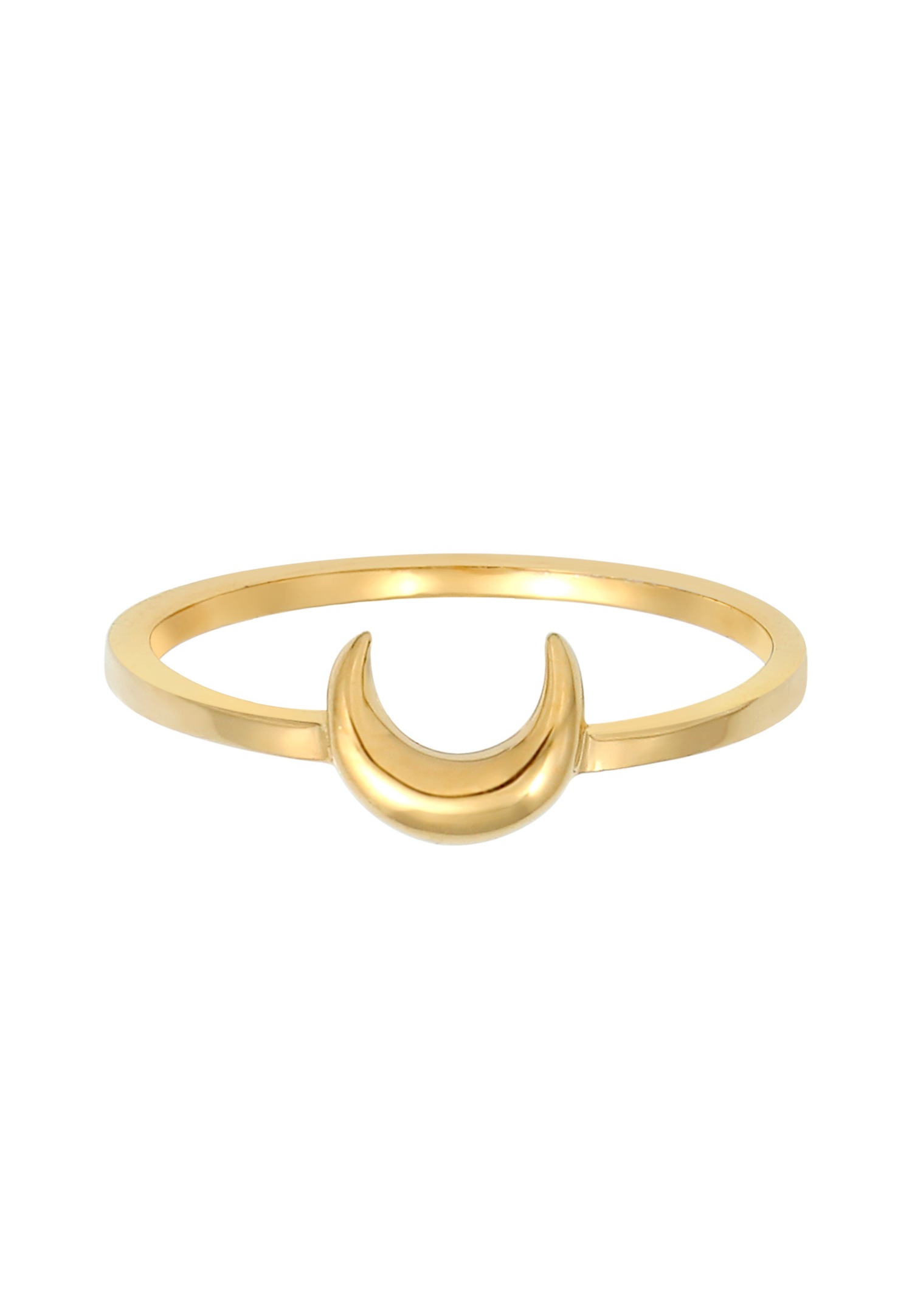 Elli Femme Half Moon Astro Basic Trend en argent sterling 925 plaqué or