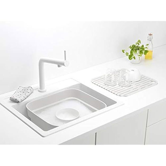 Fregadero para lavavajillas - BRABANTIA - Gris claro - Multifuncional - Bandeja extraíble - Fácil drenaje