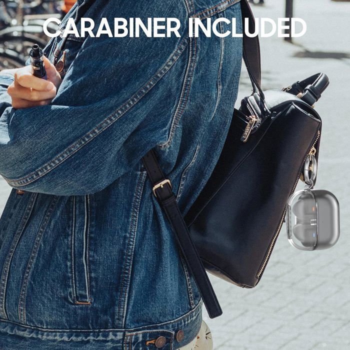 8-in-1 case for Samsung Galaxy Buds 3 Pro and Galaxy Buds 3, includes 2 cases, 2 carabiners, 2 lanyards, and 2 cleaning kits