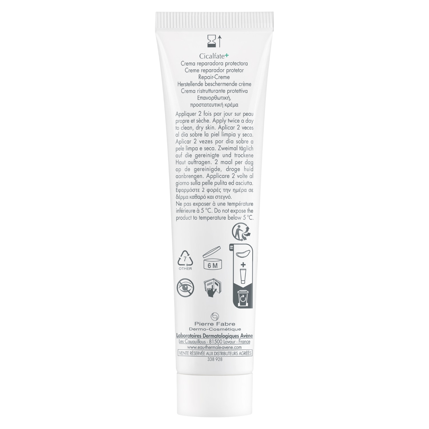 Crema corporal Avène Cicalfate + crema protectora reparadora - 40 ml