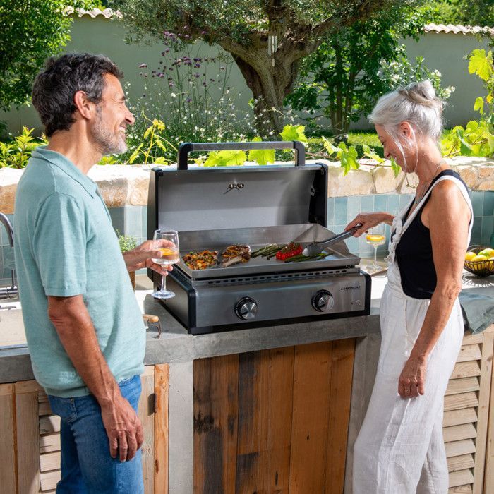 Plancha Gaz Campingaz Master 2 Pro avec couvercle de cuisson