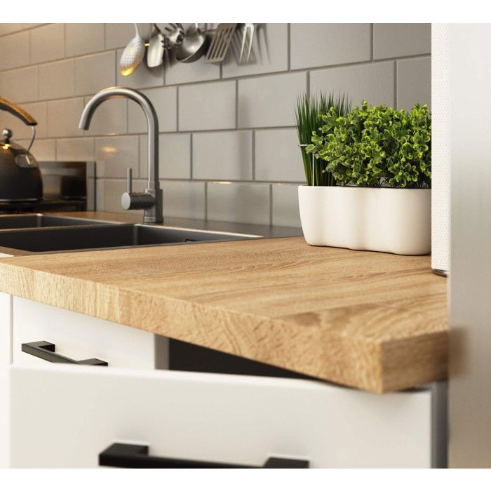 AKORD S80 OLIWIA Encimera de Cocina, Roble Sonoma, 80 cm, 80x60x3,2 cm