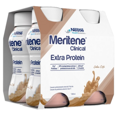 Meritene Clinical Extra Protein Coffee Proteinrik kosttillskott 4 x 200 ml