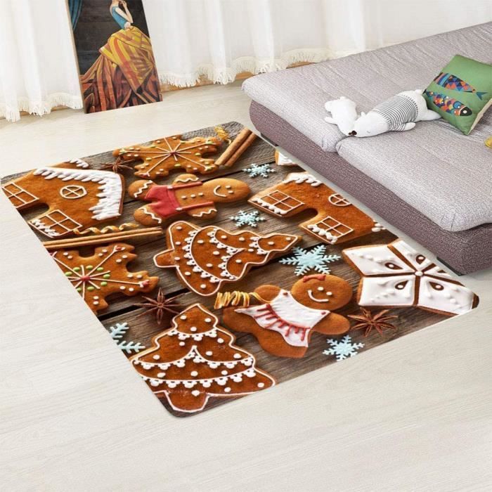 Alfombra moderna para salón - Tacto suave - No tejida - Multicolor - Rectangular