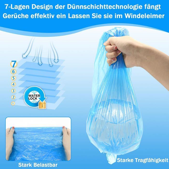 Pack of 2 Blue Refills for Diaper Bin