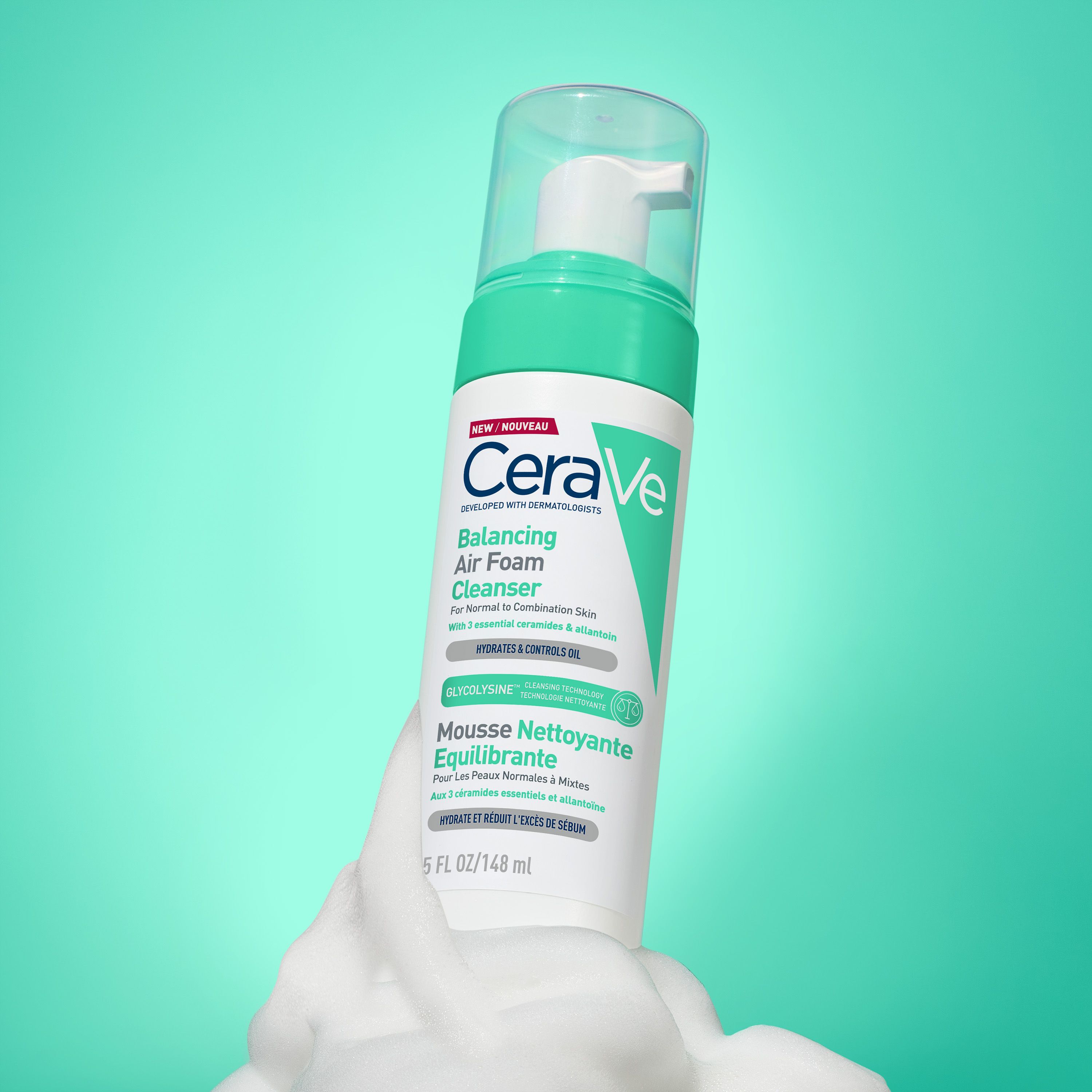 Čistiaci prostriedok na tvár Air Foam Rebalancing Cleanser Produkt na čistenie tváre z lekárne