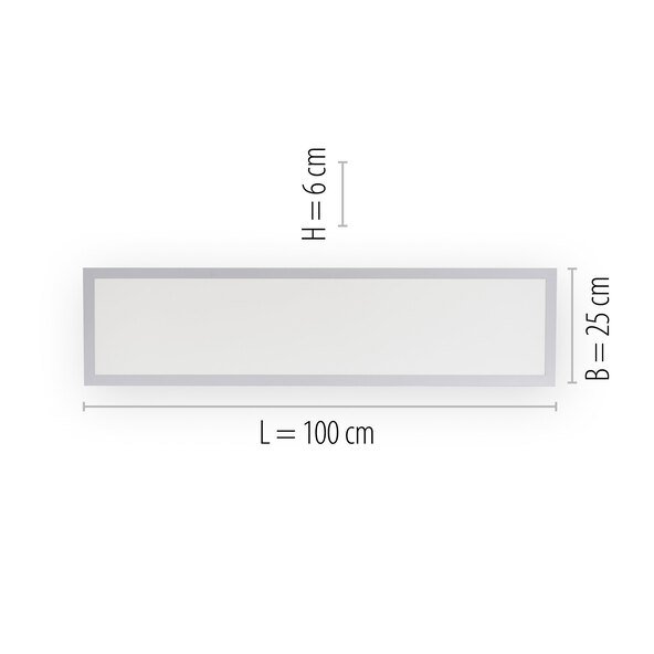 LED-Deckenleuchte Flat, 100 x 25 cm