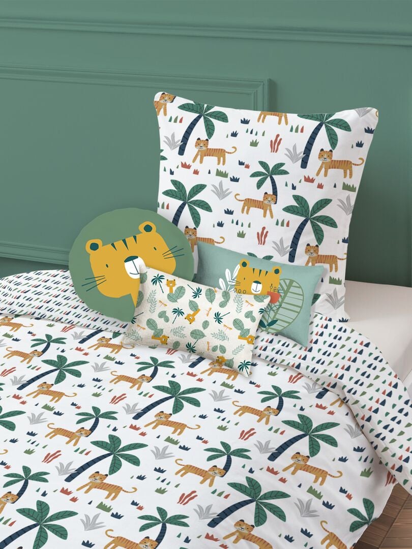 Kussen met 'Jungle'-print op de voorkant - veelkleurig