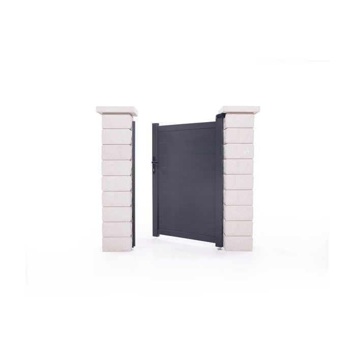 Puerta - Casanoov - EIGER - 1 m de altura (145 cm) - Aluminio - Gris