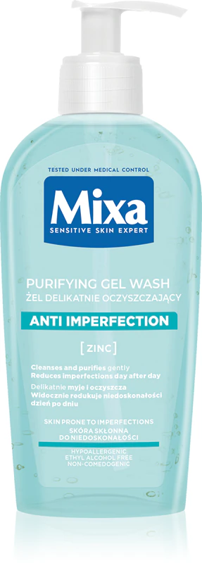 Mixa Anti-Imperfection zeepvrije gezichtsreinigingsgel