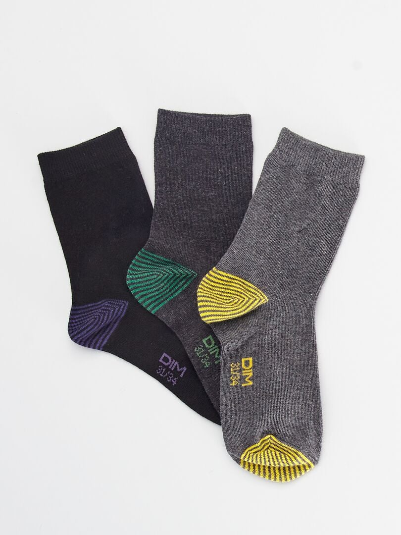 Trío de calcetines 'DIM' - GRIS