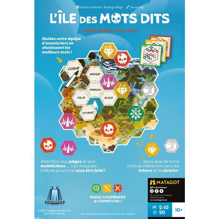 Juego de mesa ASMODEE La Isla de las Palabras Habladas - De 2 a 10 jugadores - Mayores de 10 años - Partidas de 20 minutos - Juego cooperativo o competitivo