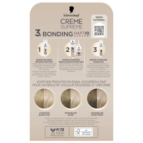 Schwarzkopf Creme Supreme 10-19 Ultra svetlo biserno blond negovalna kremna barva<br>182 g
