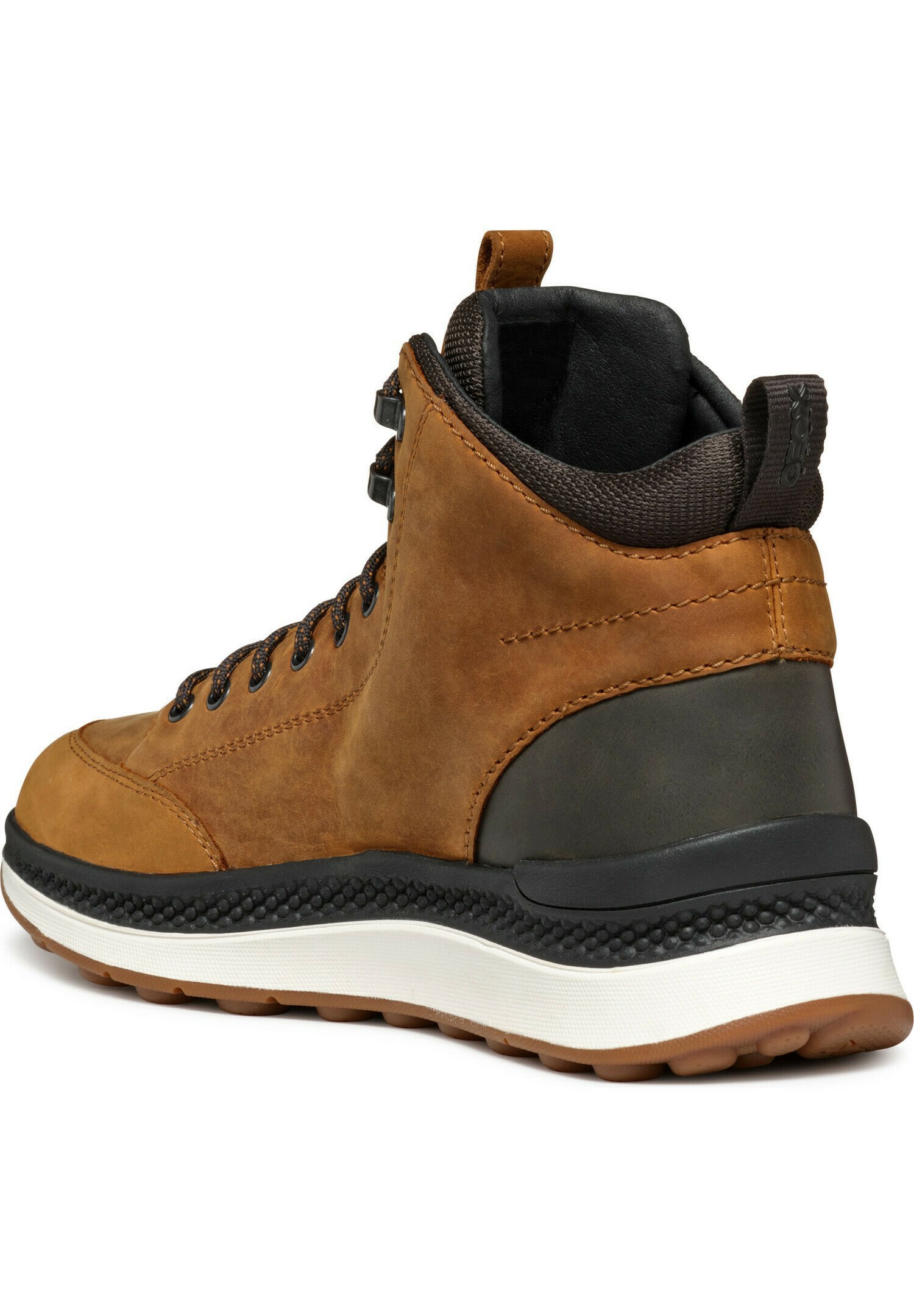 Geox SPHERICA ACTIF - Stivaletti stringati - ocra caffè scuro