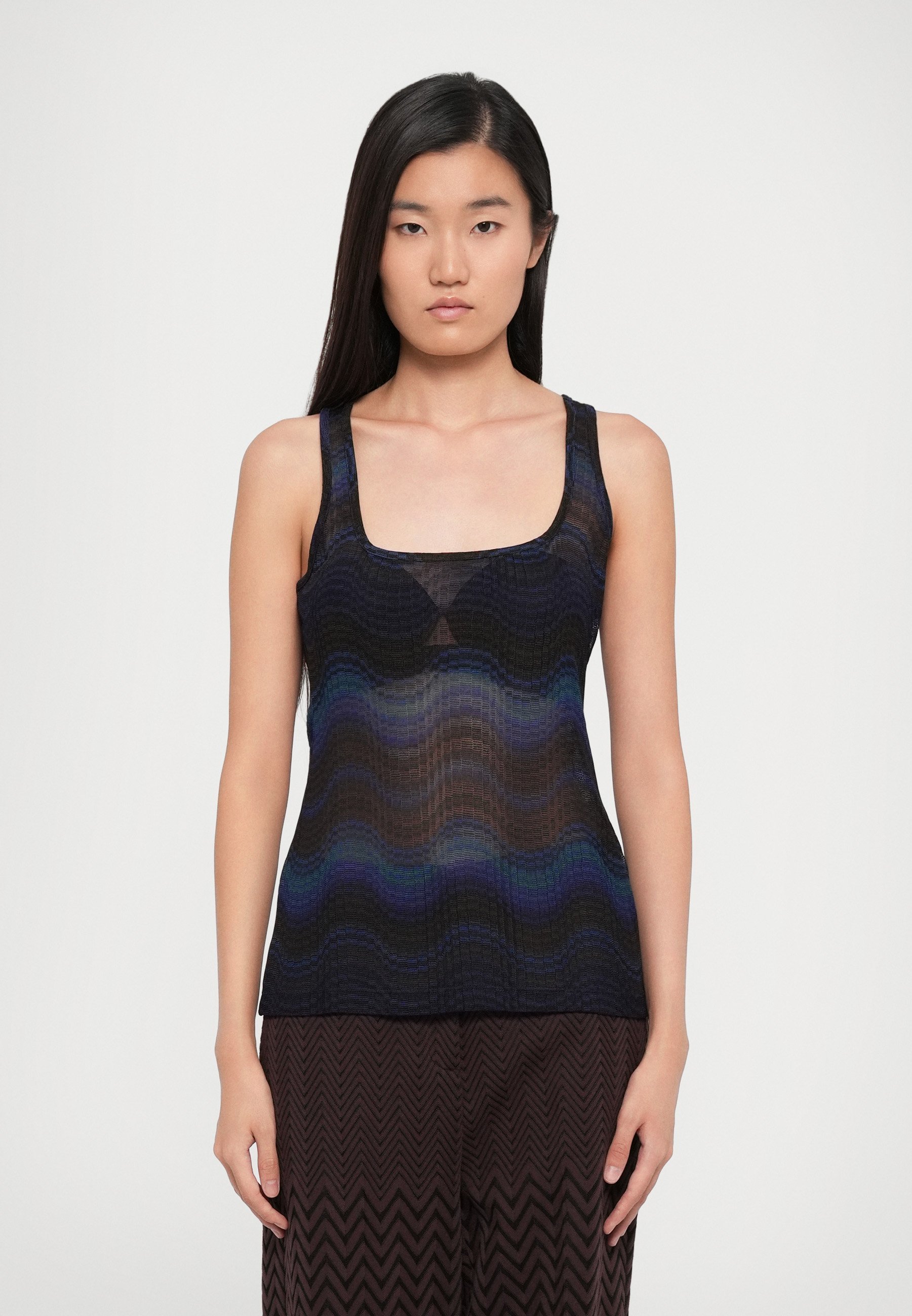Débardeur Missoni - Haut - bleu/marron