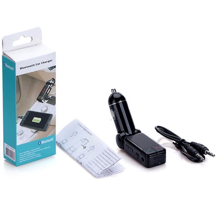 Hands-Free Kit - Bluetooth - USB Charger - Compatible with iPhone 6 - Black - Car