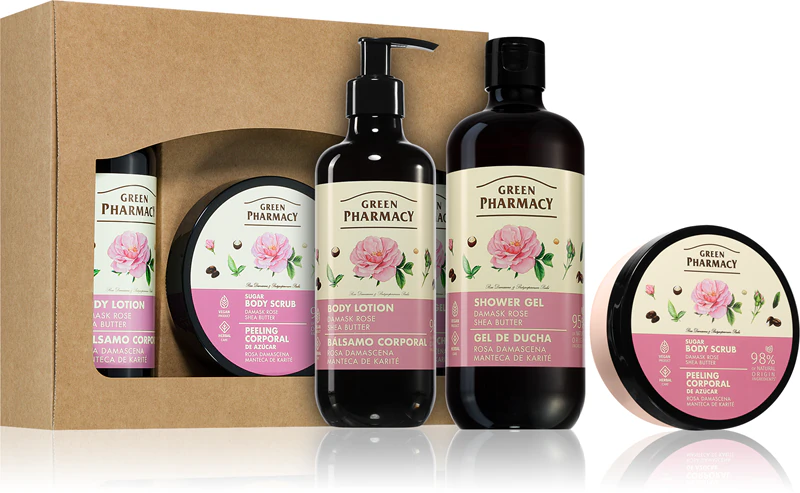 Conjunto de presente Green Pharmacy Rosa Damascena e Manteiga de Karité