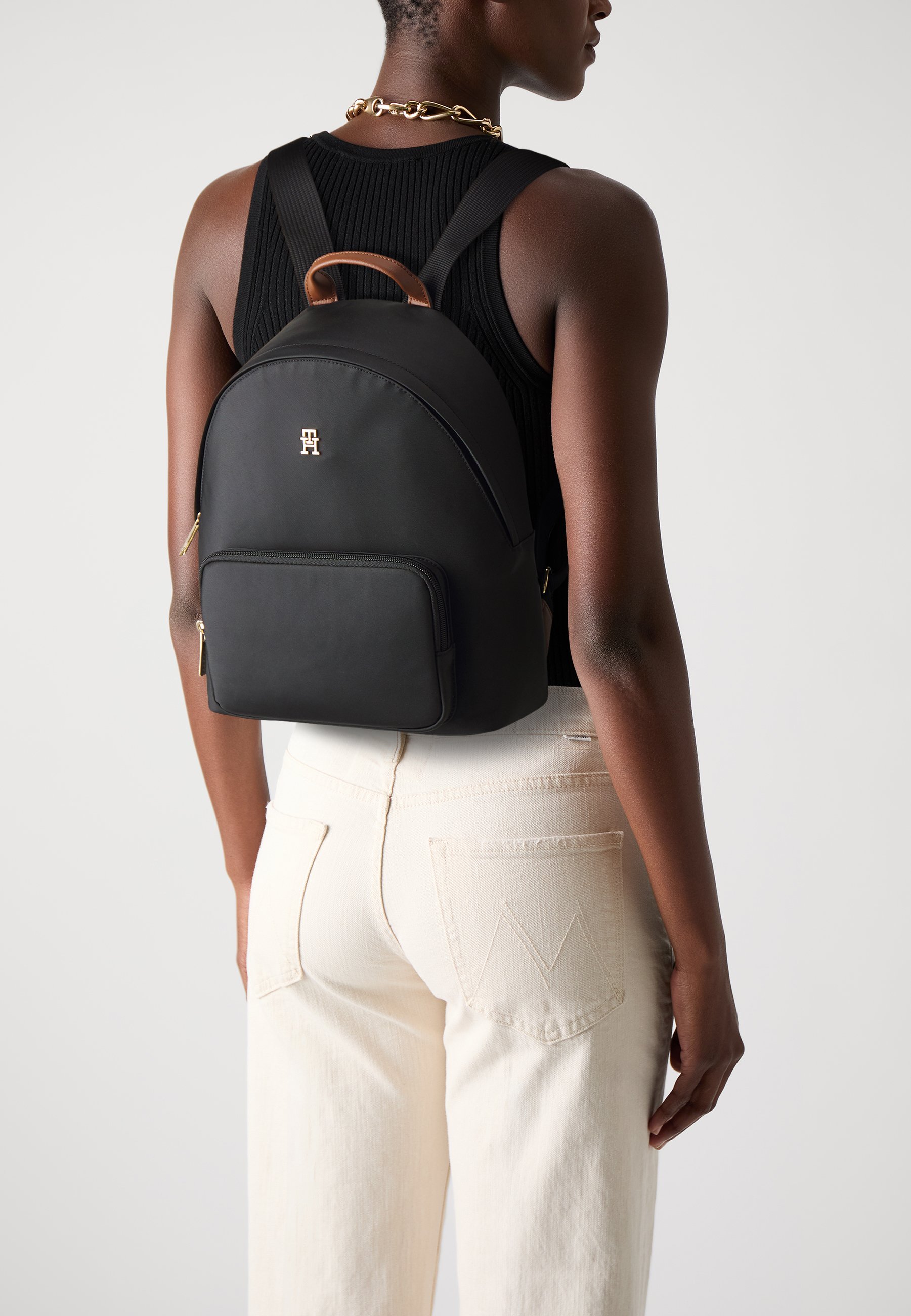 Tommy Hilfiger POPETTE DOME RUGZAK - Rugzak - zwart