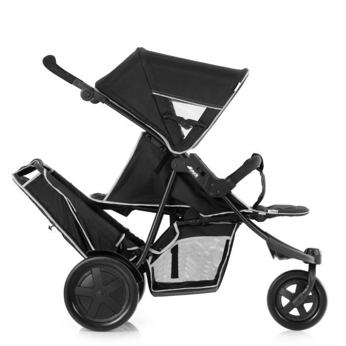 HAUCK Poussette Double 3 roues Freerider - Noir