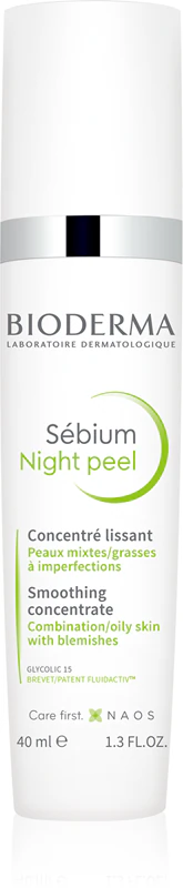 Bioderma Sébium Night Peel gladmakend en exfoliërend serum tegen huidimperfecties